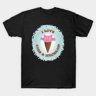 I love cats and icecream! T-Shirt